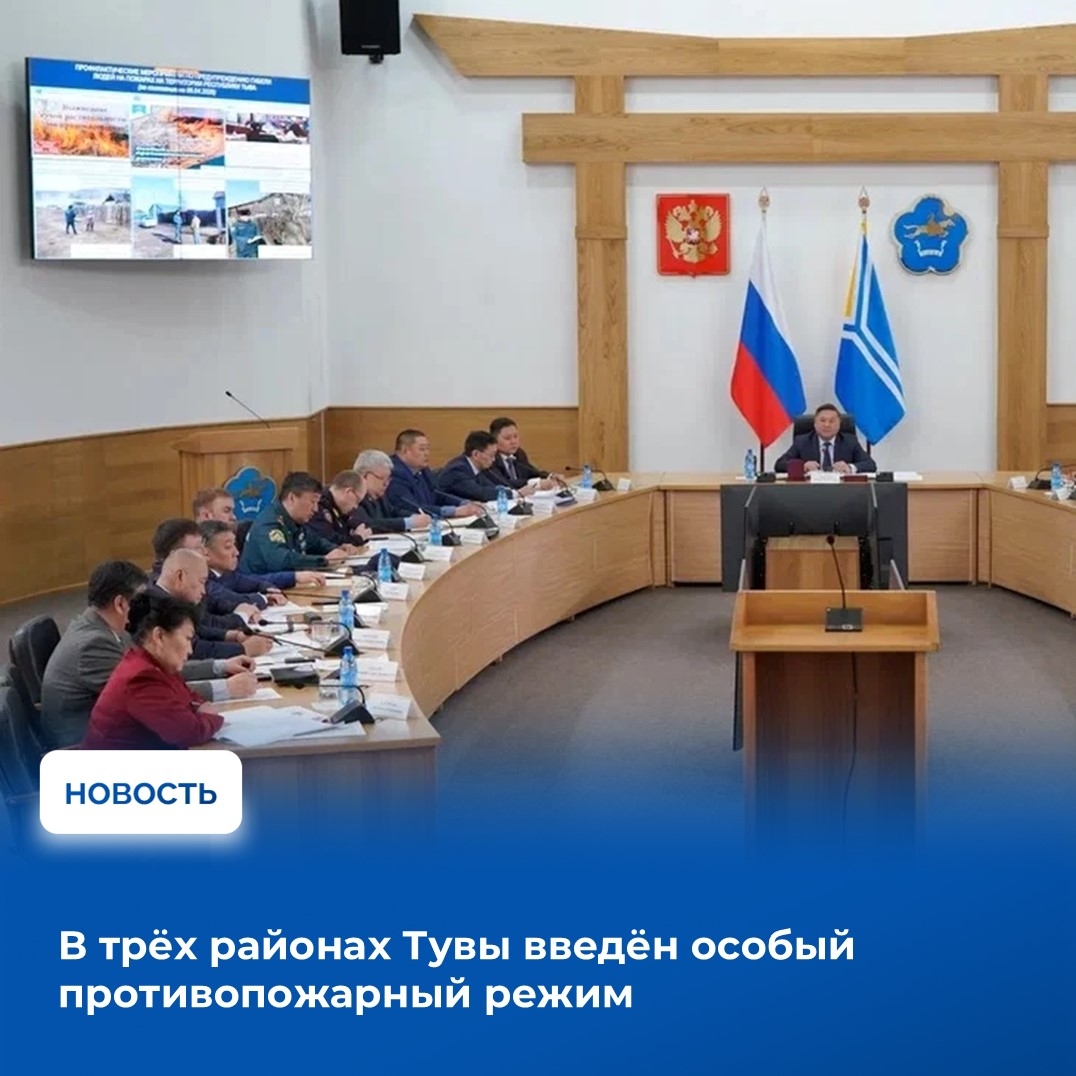 Ситуацию с лесными пожарами в республике рассмотрели на аппаратном совещании в Правительстве Тувы