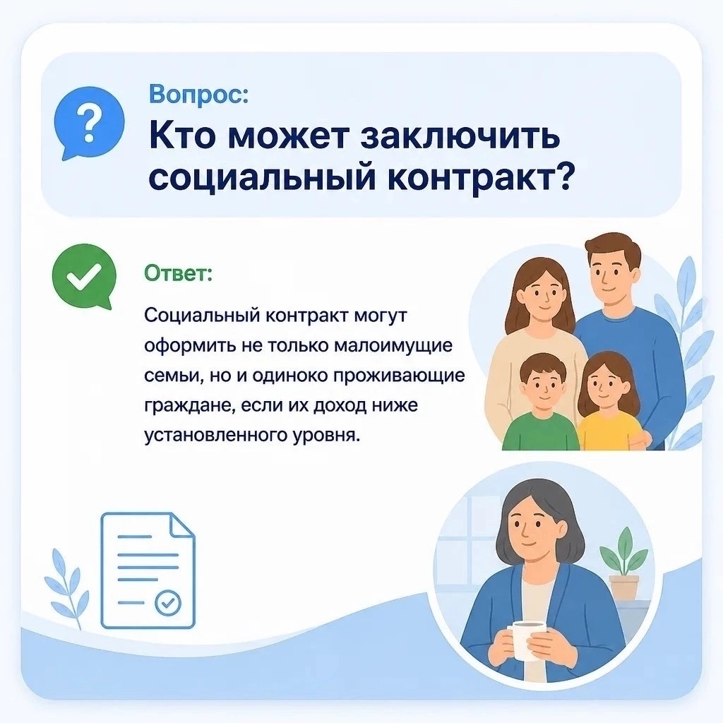 Социальный контракт — одна из самых востребованных мер государственной поддержки